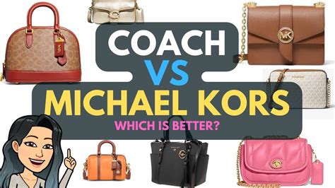 best purse between michael kors and coach|coach vs kors crossbody bag.